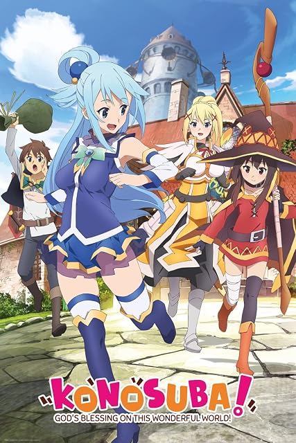 GB eye LTD FP4460 , Konosuba, Key Art, Maxi Poster 61x91.5cm, Paper, Multi-Coloured, 65 x 3.5 x 3.5 cm
