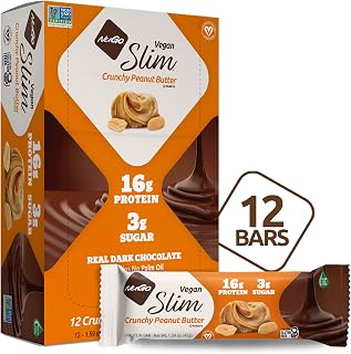 Nugo Slim Gluten Free Crunchy Peanut Butter, 1.59 Ounce (Pack of 12)