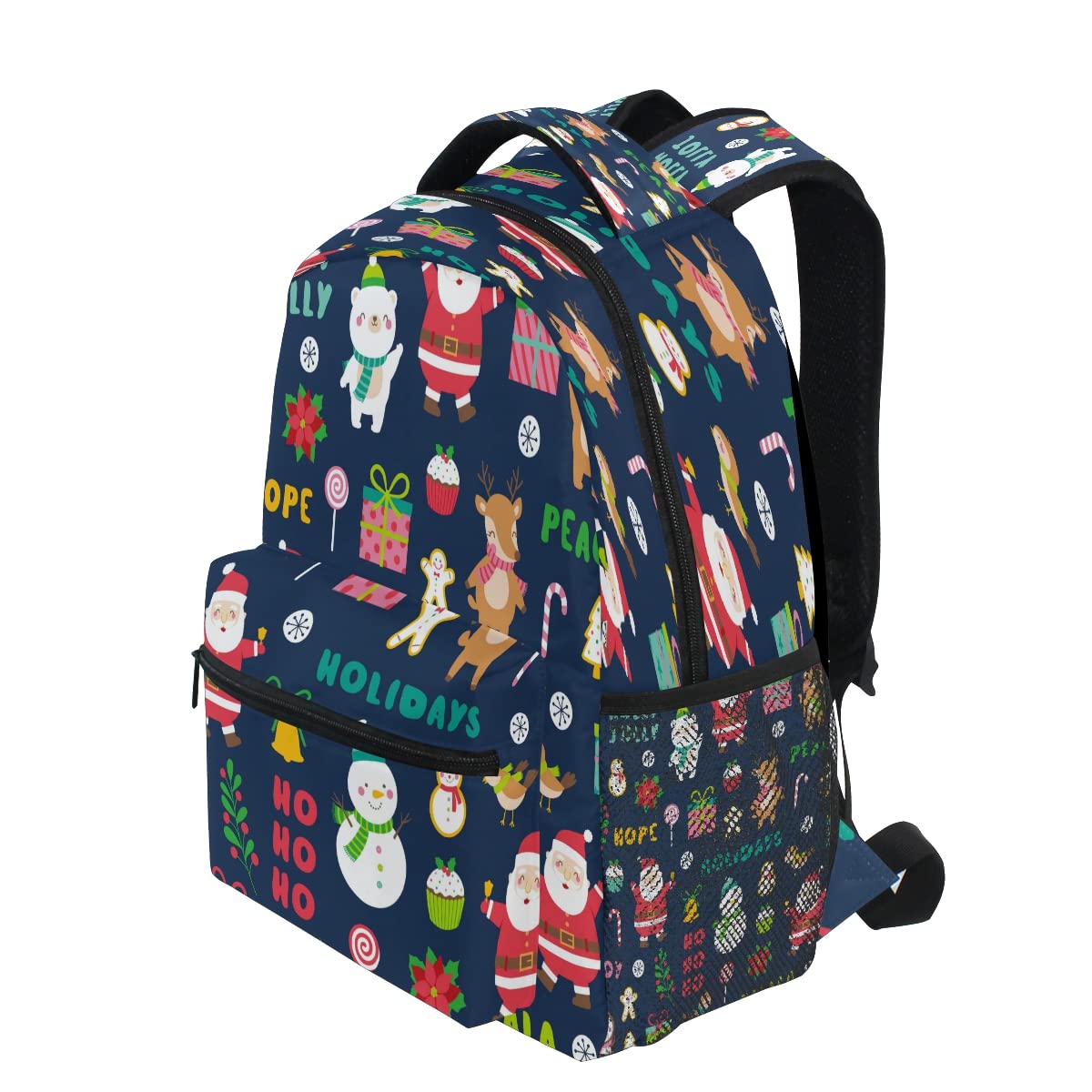 Zielony plecak dziecięcy z awokado dla dziewcząt, chłopców, nastolatków, torba szkolna z recyklingu z przegrodą na laptopa, 40 cm x 30 cm, Uroczy miś, Rozmiar uniwersalny