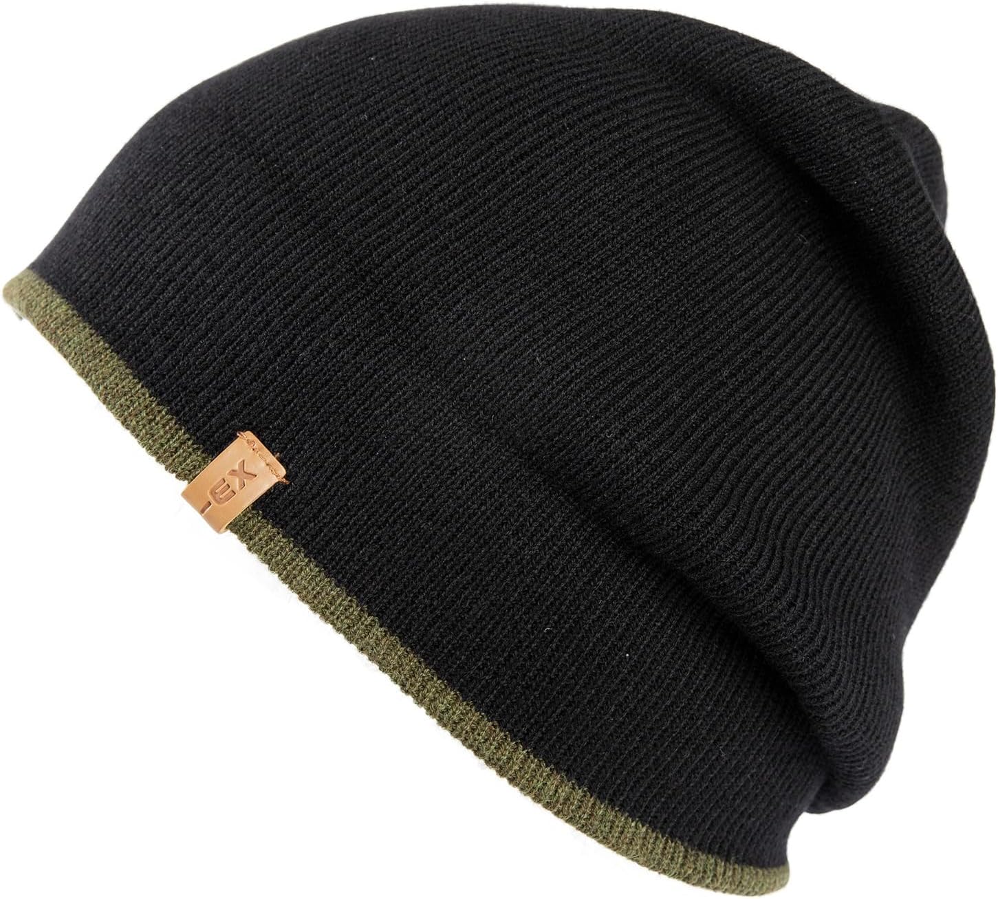 TOP-EX PolarWool™ Merino Wool Fisherman Beanie - Dual Layer Knit Hat with Two Styles for Large Heads - Image 3