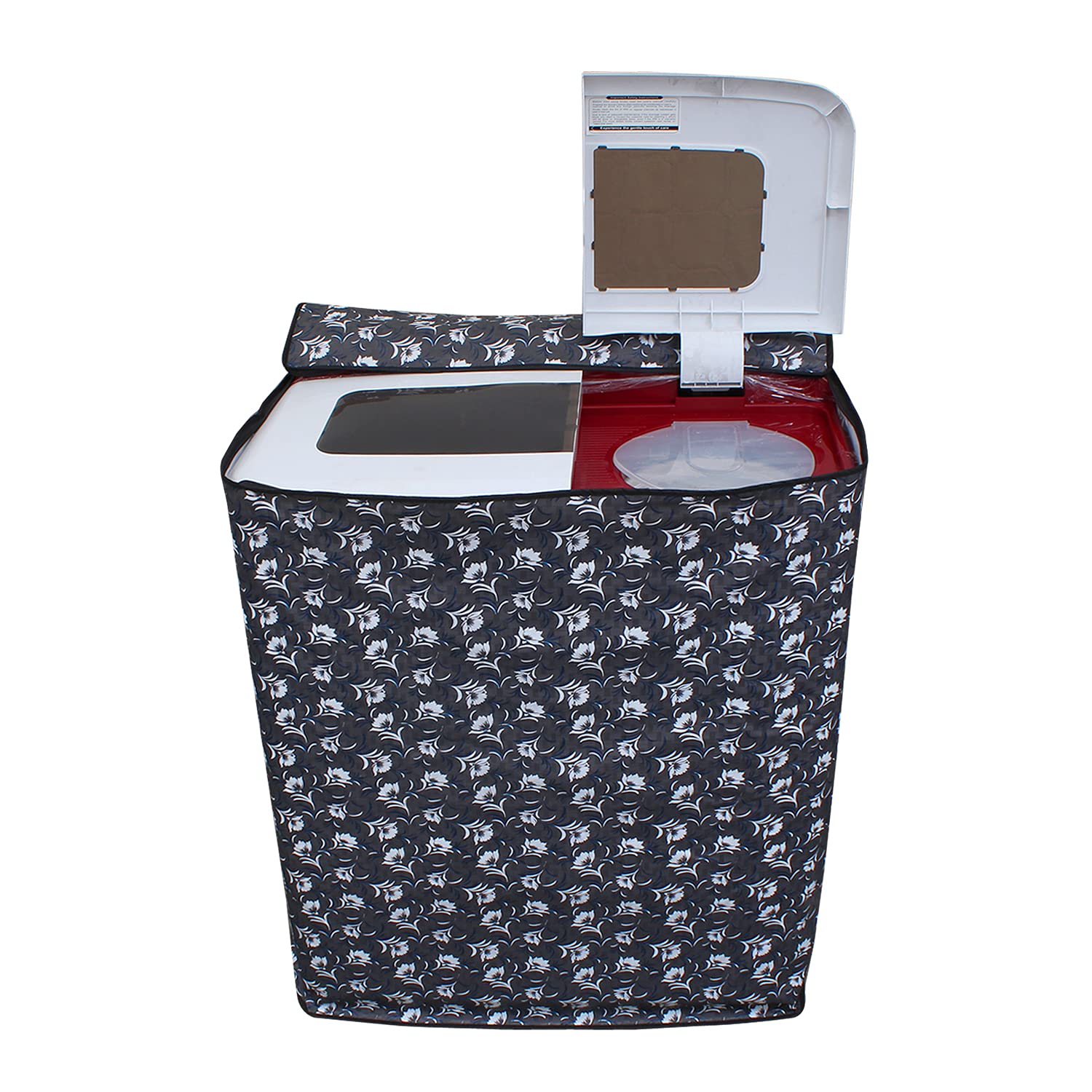 Lithara PVC Semi Automatic Washing Machine Cover For Videocon Storm 6 Kg | Size : 58.4 x 58.4 x 88.9 Cm | (Grey)