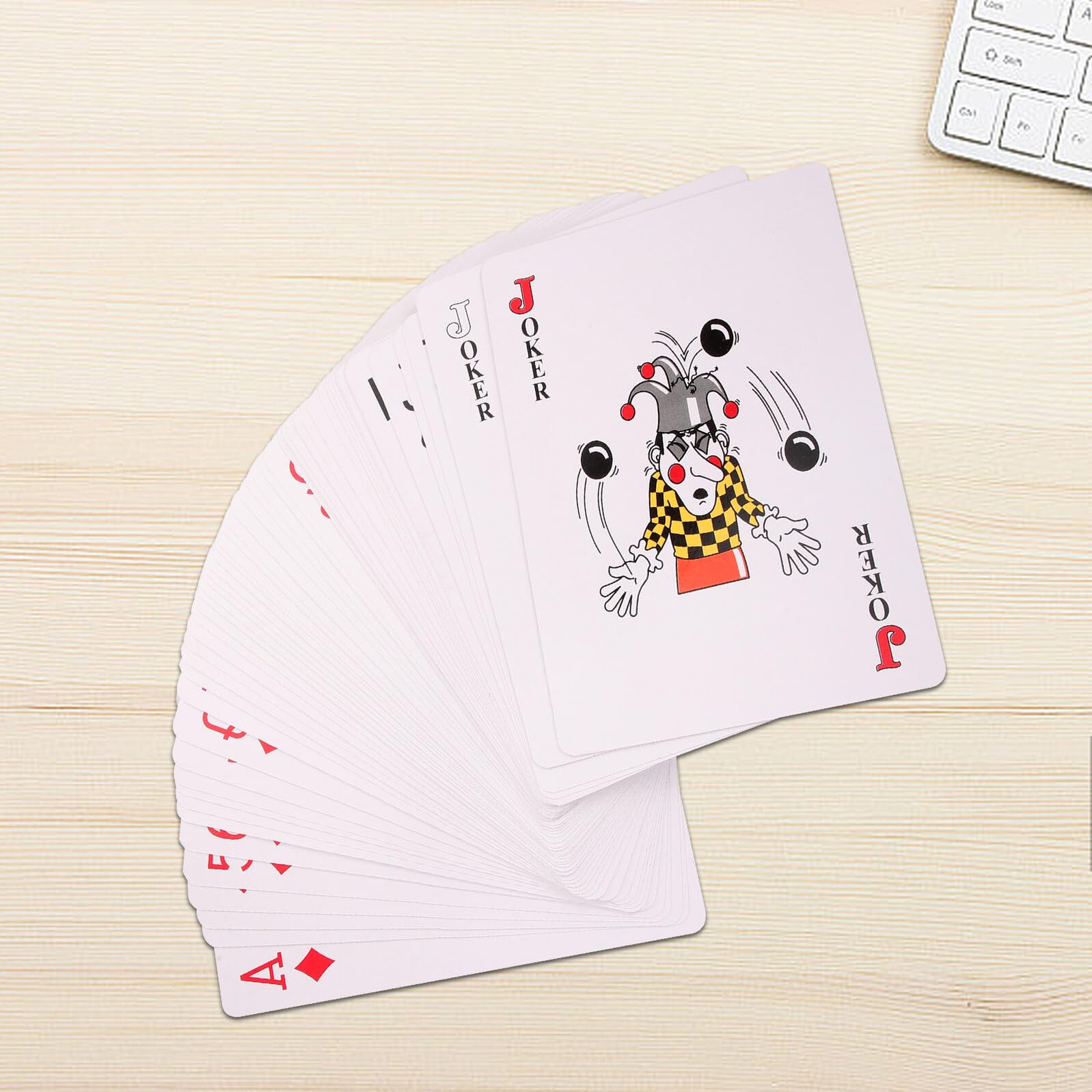 Set Carte da Gioco Giganti 6 Volte Grandi in Carta Resistente Carte da Poker per Feste e Giochi da Tavolo Accessori per Intrattenimento Familiare e Bar