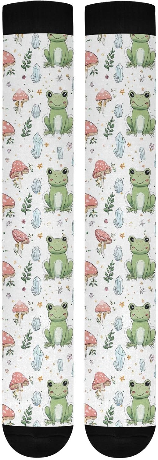 Wusikd Cow Milk Compression Socks for Women and Men Circulation Cow Print Long Socks for Athletic Running 2 - Image 8