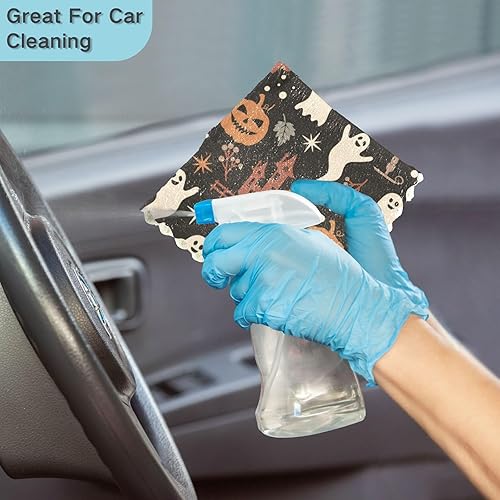 Miniatura 7 de Halloween Party Set of 6 Absorbent Microfiber Kitchen Dish Towels Print Soft Tea Towels for Kitchen for Countertop Table