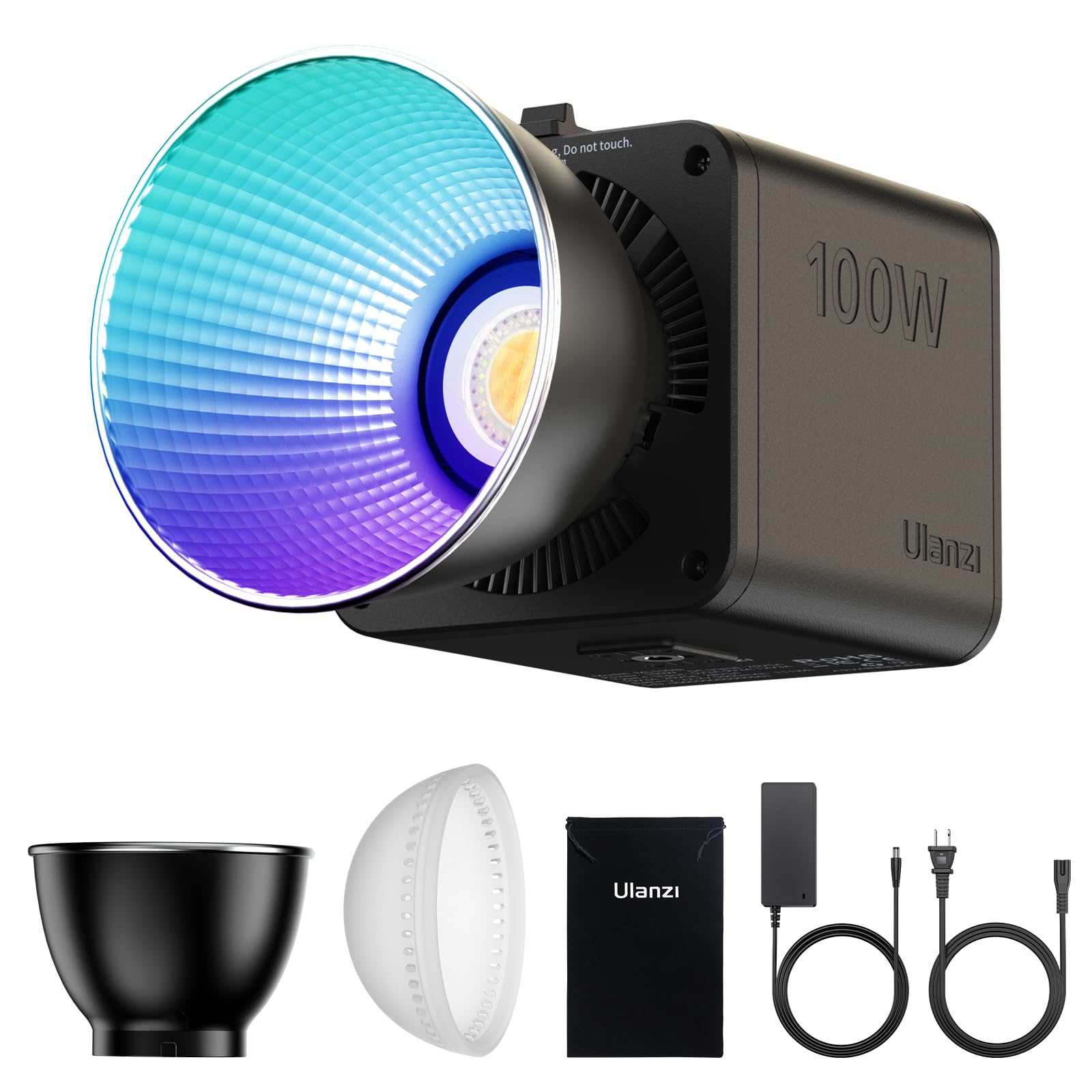 Ulanzi 100W ビデオ 撮影 ライト 4枚 羽 バーンドア アダプター Amazon.com : ULANZI 100W RGB Portable LED Video Light w DC Power