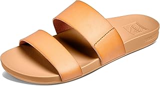 Cushion Vista Women's Fashion Slide Sandal, Vegan Leather Strap, Ultra Soft Cushion Footbed
