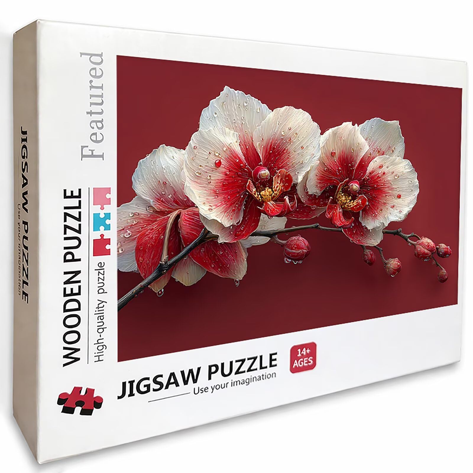 Czerwone puzzle 4000 sztuk dla dorosłych, drewniane puzzle z pudełkiem 141 x 87 cm, zabawa DIY dla rodzinnych, pomysł na prezent dla mężczyzn i kobiet, wykwintne pudełko na prezent, letnie dekoracje
