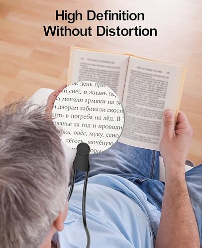 Miniatura 3 de Lupa de manos libres 3X para trabajo cercano, lupa grande para leer libros, costura, punto de cruz, personas mayores de baja visión con ojos