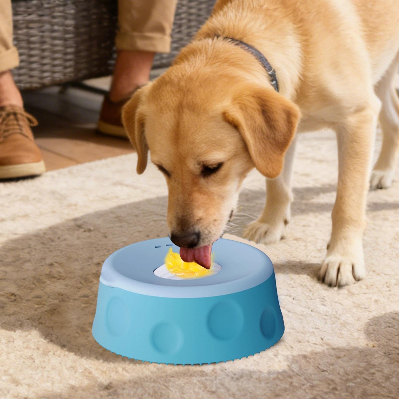 Boule À Lécher pour Chien Lécheur Interactif À Bille Roulante Anti-Ennui | Gamelle anti-glouton pour chien pour chats chatons chiots toutes tailles liquides nourriture humide