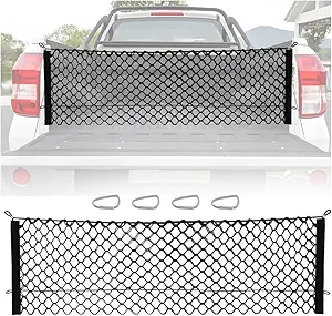 KIFIDAN 49" x 15.7" Truck Bed Cargo Net with 4 Metal Hooks