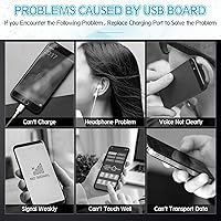 Vista 3 de YWLRONG Conector de muelle para iPhone 13 Pro Max Puerto de carga Flex Cable Reemplazo para iPhone 13 Pro Max Cargador USB Dock Board Conector