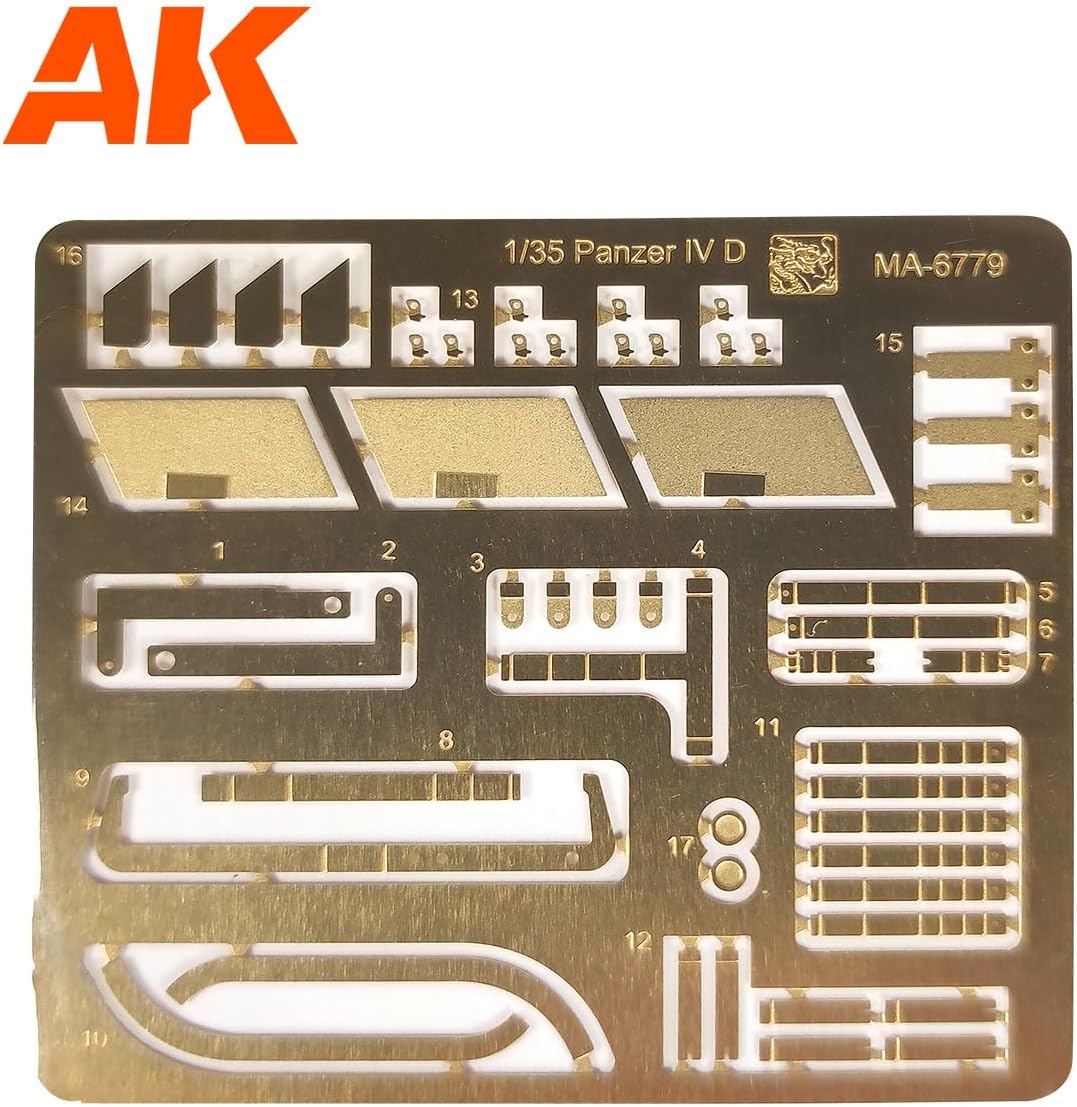 AK Interactive - 1/35 German Africa Corps PZ.KPFW.IV AUSF.D 5 FIG. GERMAN (8435568337848) - Tank Model Kit - Military - Unisex - Adult