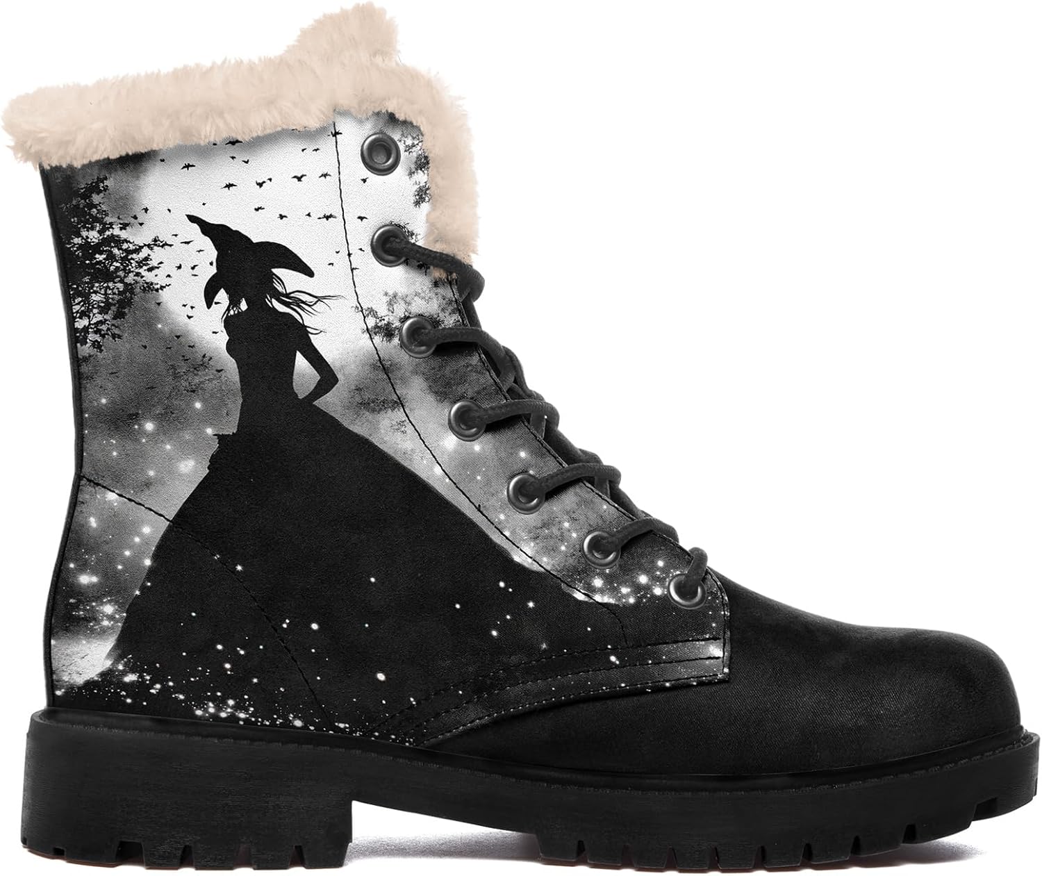 Women's Gothic Winter Boots Non-Slip Waterproof ankle boots Comfortable Faux Fur Fur Lined Warm Gothic Fantasy Snow Booties