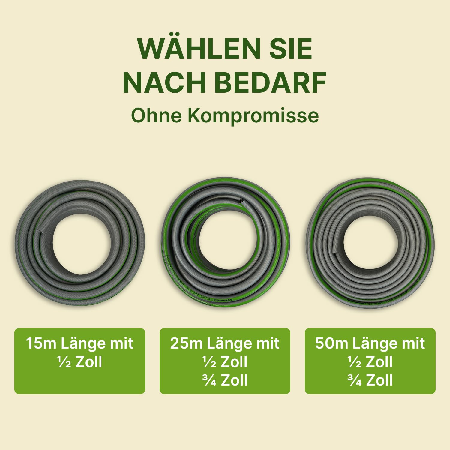 Meta Steel Gartenschlauch 25m 1/2 Zoll – trinkwassertauglich & knickfest – 5-lagiger Schlauch für Garten, Camping & Haushalt – UV-beständig & druckstabiler Wasserschlauch