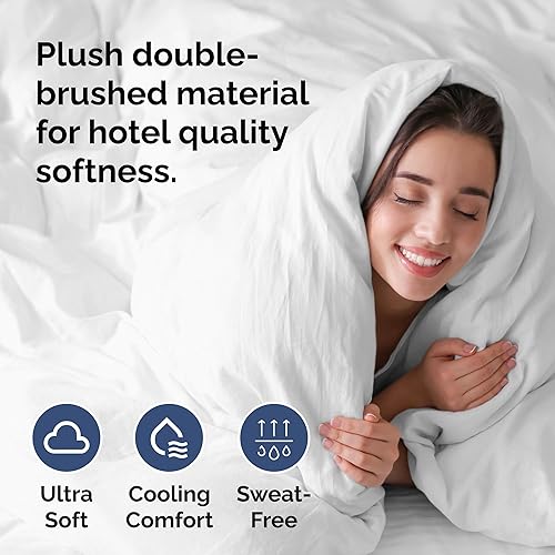 Miniatura 3 de Juego de funda de edredón King, extra suave, 104 x 90 pulgadas con 2 fundas de almohada, fácil cuidado y no se decolora con cierres de cremallera y