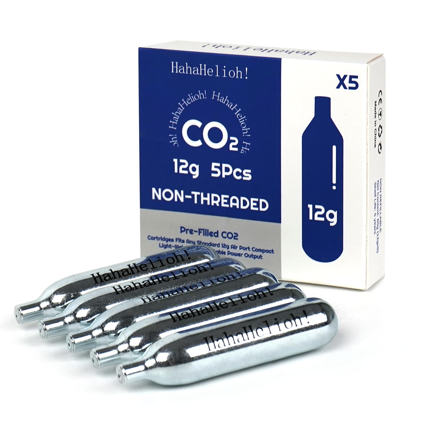12g CO2 Cartridges for Paintball - CO2 Cylinder CO2 Cartridges for Air Gun, Airsoft, Pepper Gun P2P HDP 50 Compact
