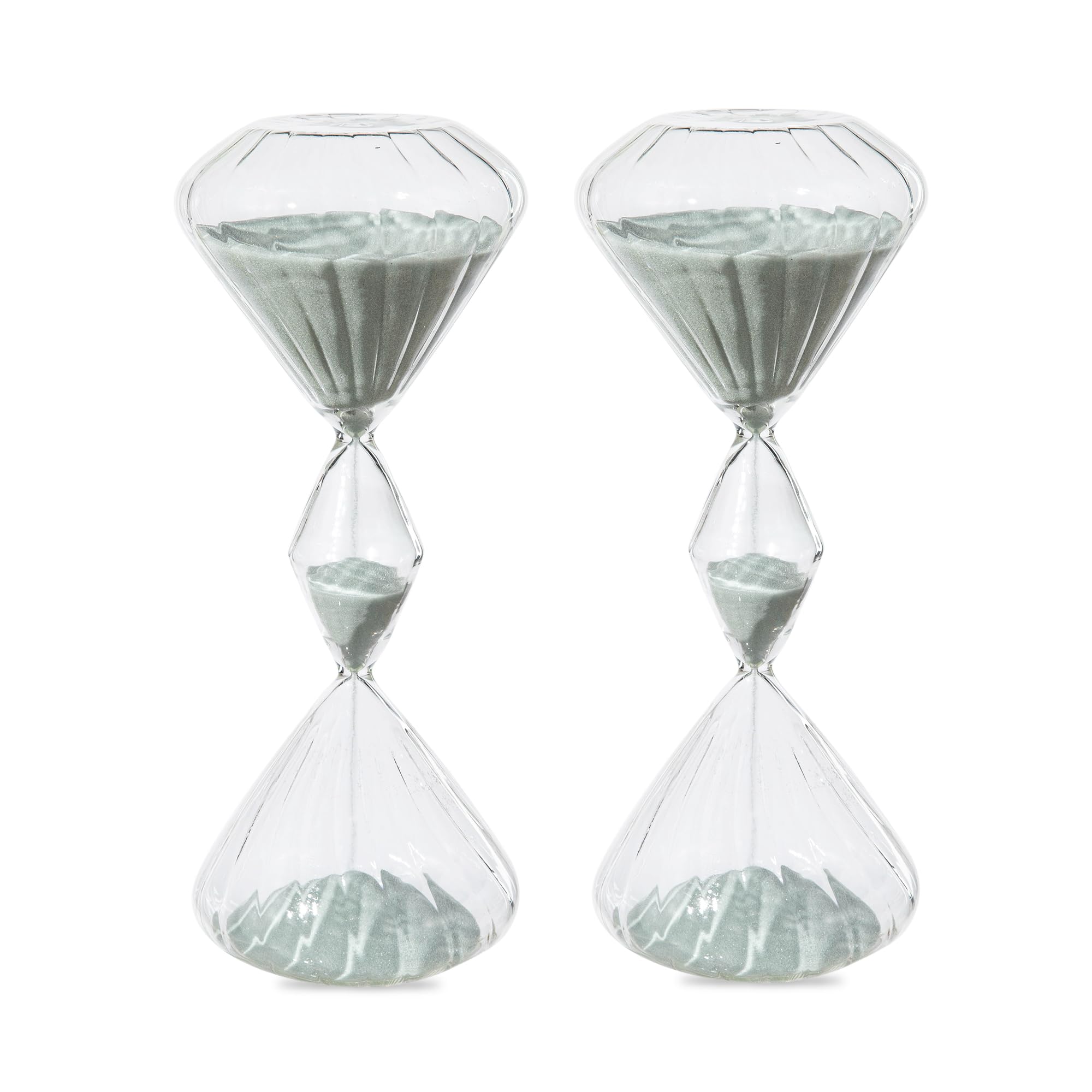 Temporizador de reloj de arena para decoración de mesa, juego de 2 temporizadores de arena de 60 minutos, herramienta de gestión de tiempo y productividad, vaso de arena de tres capas de 1 hora para
