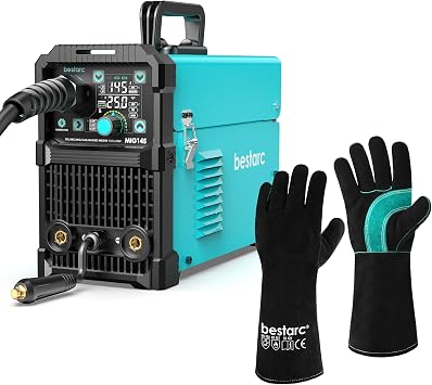 bestarc MIG145 9GEN MIG Welder & 16 Inches 932F Heat Resistant Welding Gloves