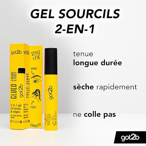 Miniatura 4 de Got2B Pegado para cejas y bordes 2 en 1, gel para cejas, 72 horas, sin residuos blancos ni pegajosidad, vegano, sin silicona, sin alcohol, 0.6 fl oz