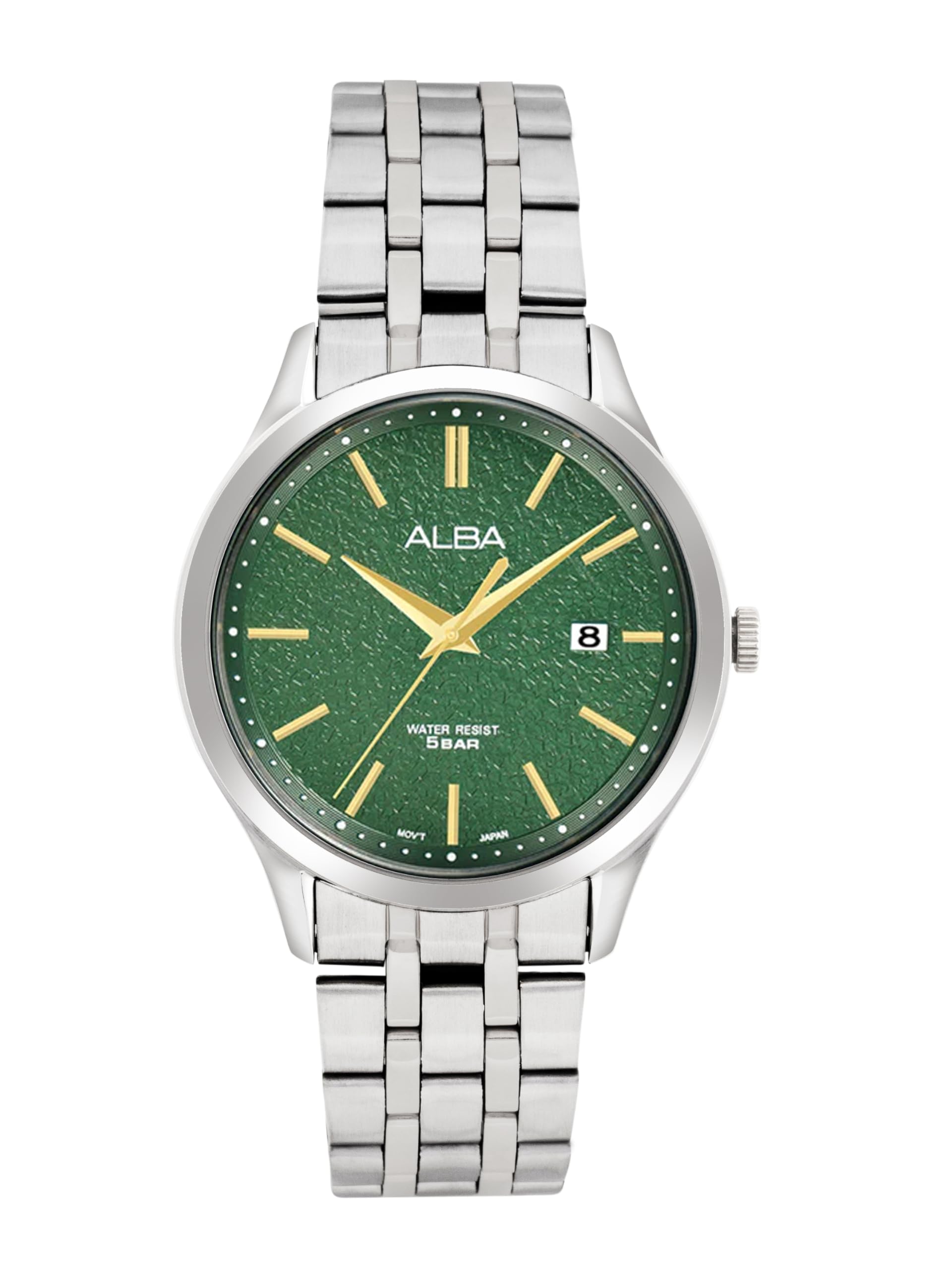 Alba Stainless Steel Men Analog Wristwatch As9R29X1, Green Dial, Silver Band (B0CD5WDXFJ) Amazon Price History, Amazon Price Tracker
