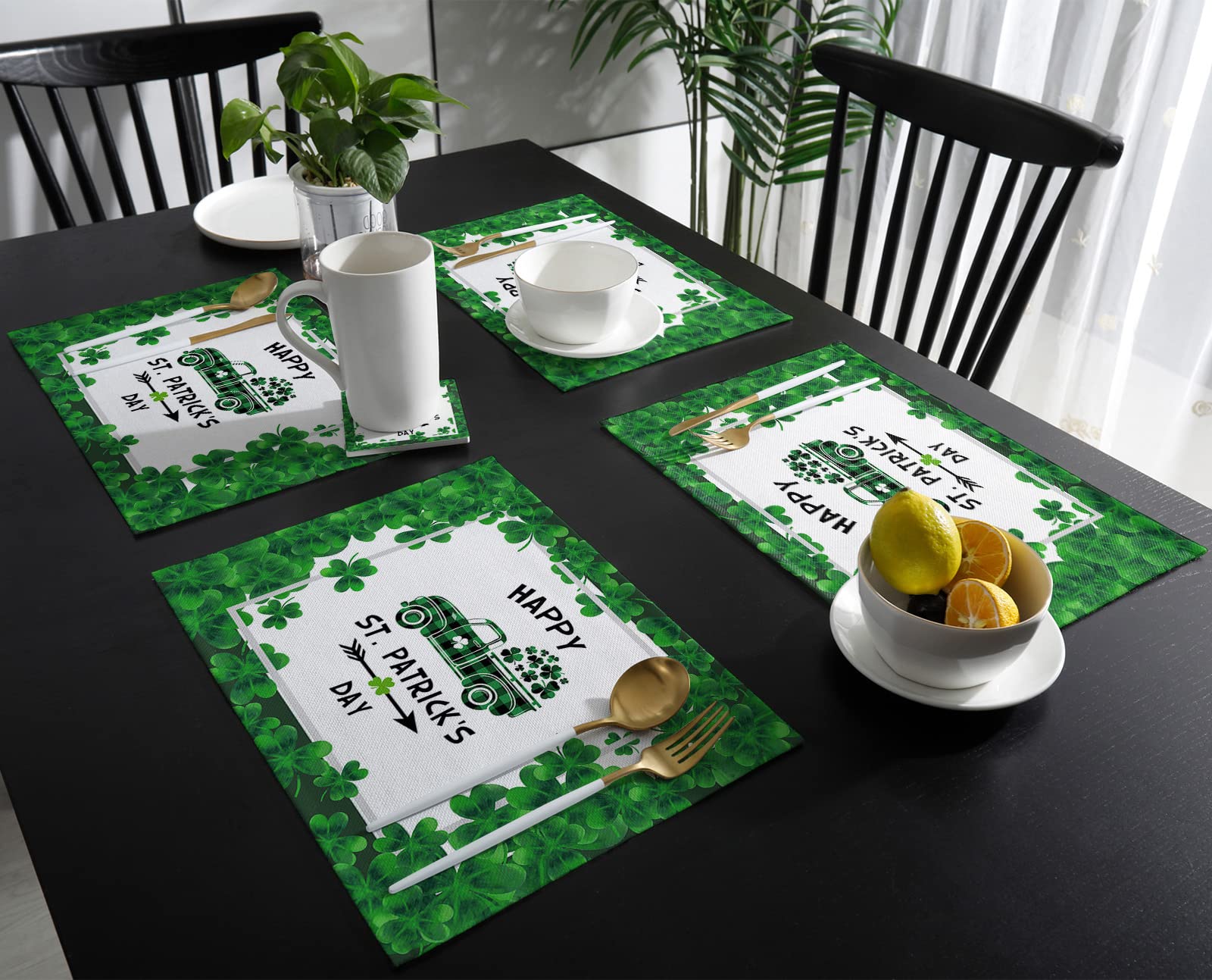 Amazon｜ランチョンマット 6 枚セット コットンリネン プレースマット