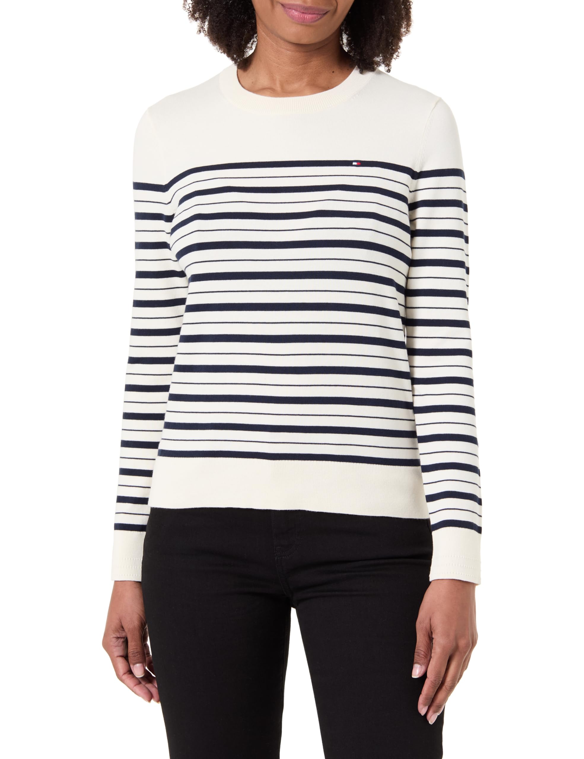 Tommy Hilfiger Damen Co Jersey Stitch C-nk Ls SWT Ww0ww44984 Pullover (1er Pack)
