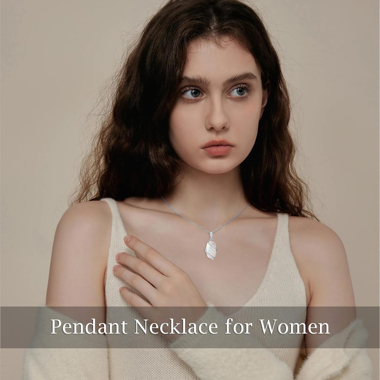 HPQQ Necklace for Women 925 Sterling Silver Dainty Gemstone Pendant Fine Jewelry Birthday Mothers Day Gifts for Mom Wife Her