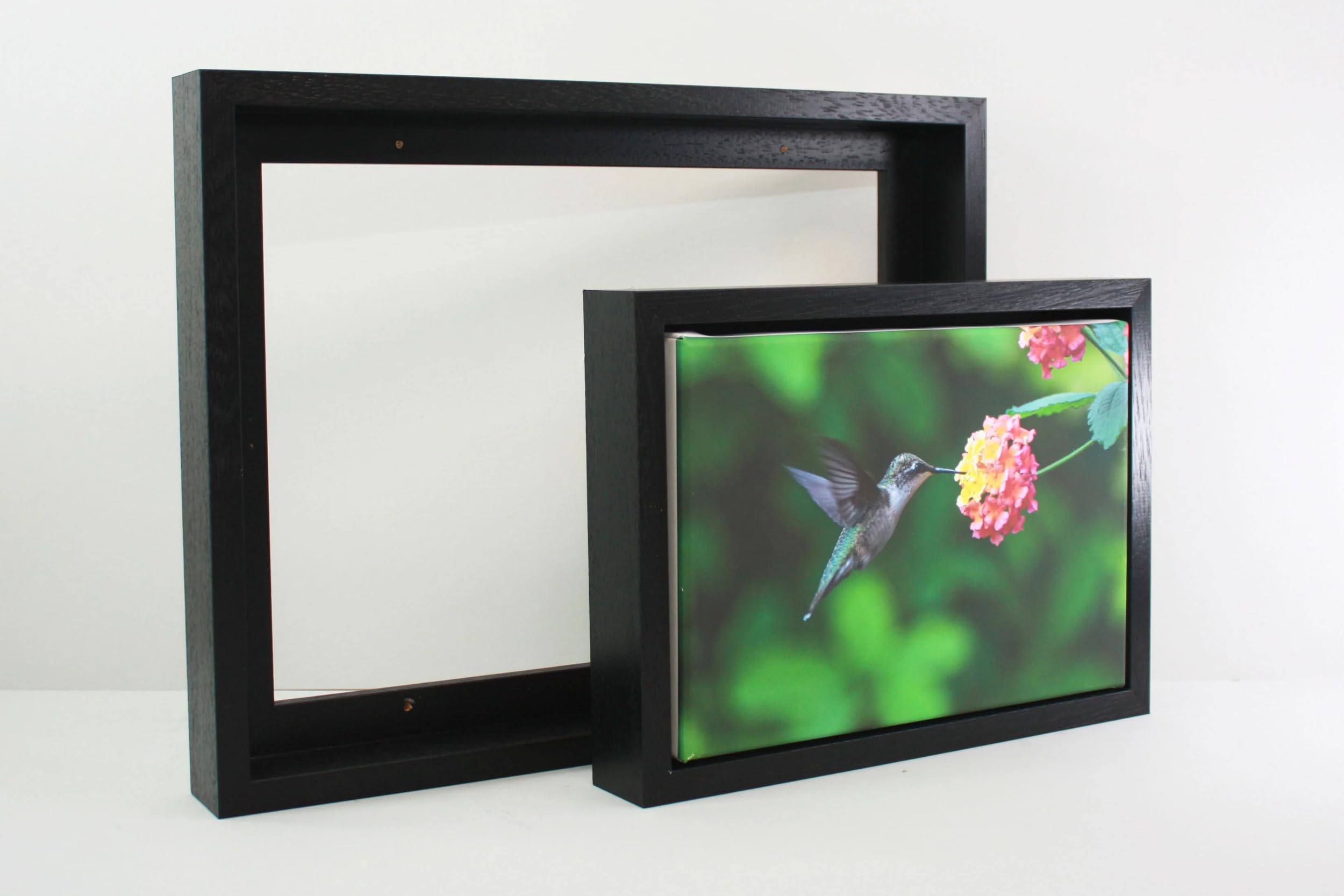 Black - 40mm Deep Canvas Tray Frames. Standard Sizes. Floating Effect Frames for Canvases. 16x24"