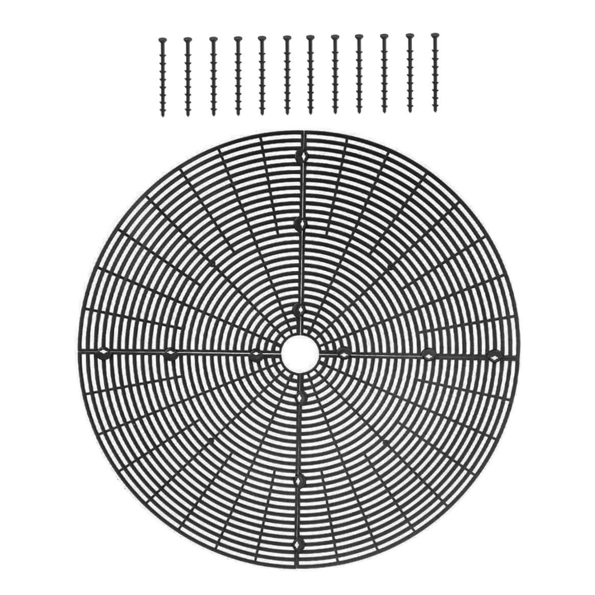 KUYYFDS Cat Digging Stopper Plant Pot Grid Flower Pot Soil Cover Protector with 12 Bolts 52cm
