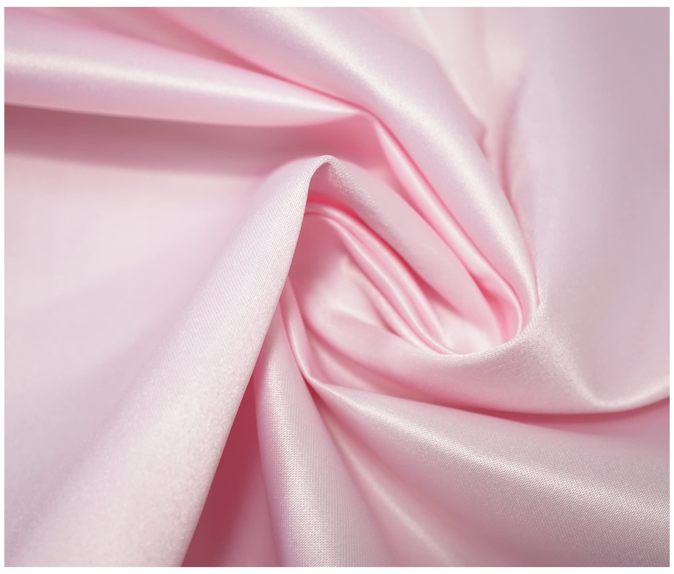 Matte Duchess Bridal Satin Polyester Fabric for Dressmaking Wedding Crafts Quilting Sewing 150cm Wide (2 Metre (200 x 150cm), Baby Pink)