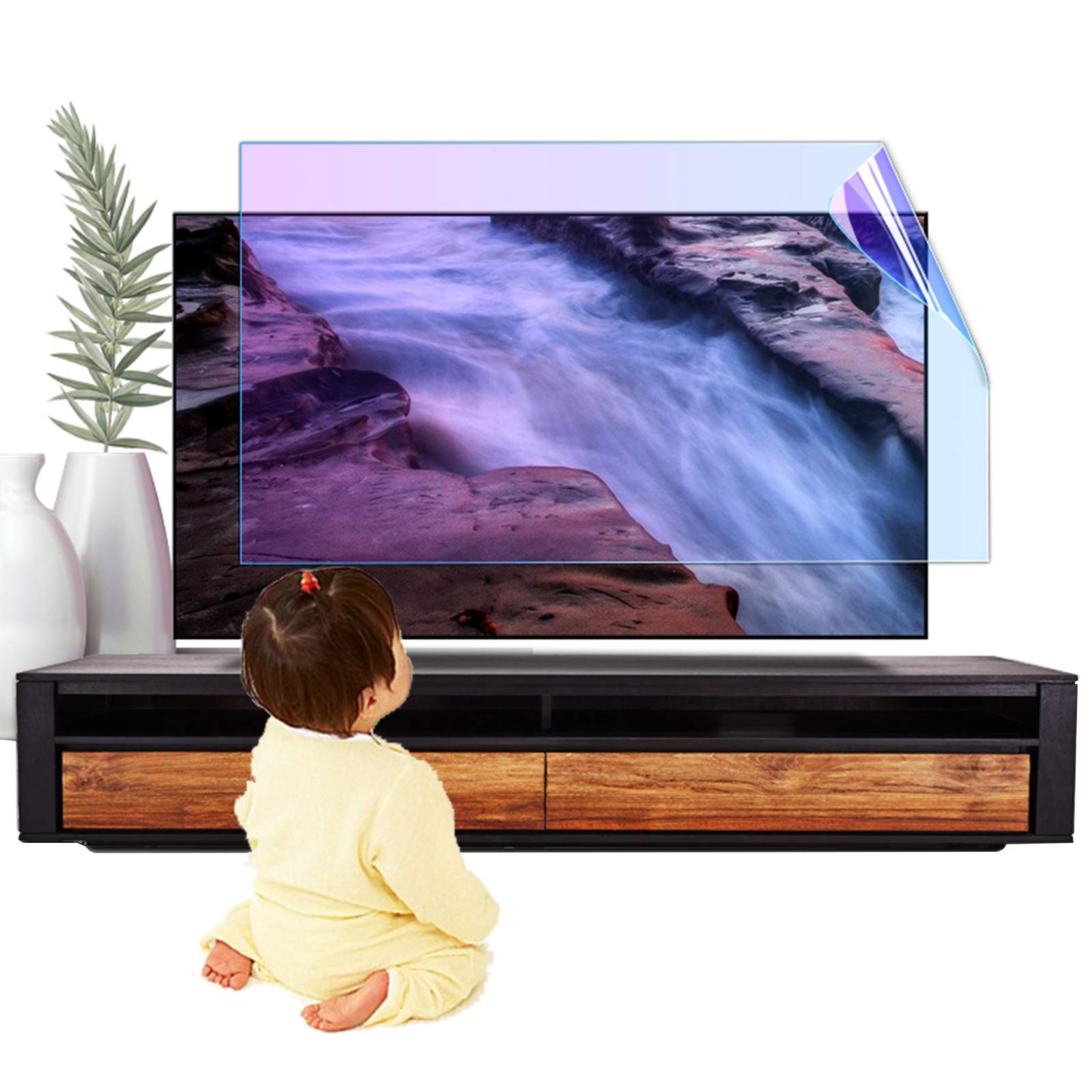 Protecteur d'écran de télévision mat pour un salon lumineux sans reflet