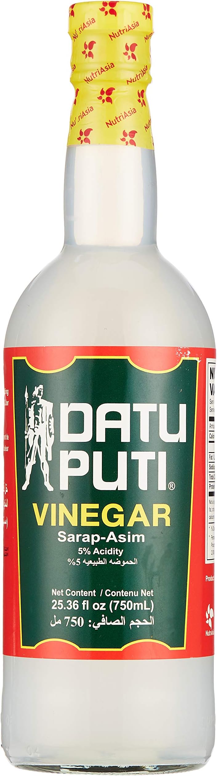 Datu Puti Vinegar in Glass Bottle, 750 ml
