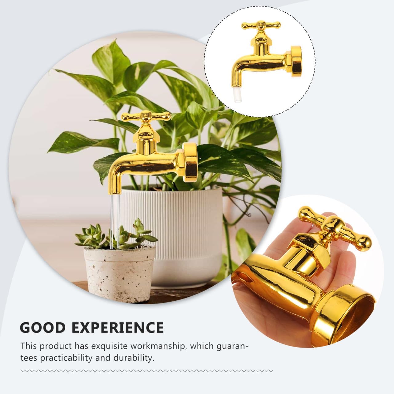 YARNOW Invisible Flowing Spout Watering Can Fountain Floating Tap Fountain Invisible Faucet Floating Outdoor Tabletop Fountains for DIY Garden Yard Art Decor (USB Faucet)