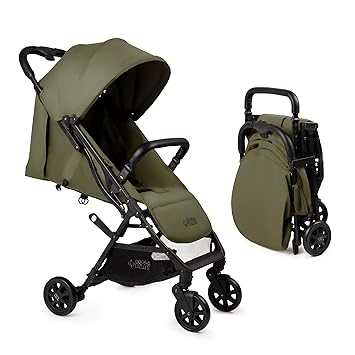 Lightweight Travel Stroller for Baby & Toddlers - Easy Fold & Compact Stroller with Canopy, Storage Basket, Multi-Position Recline & Convenient One-Hand Fold Green