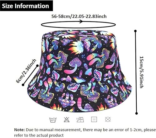 Miniatura 4 de Sombrero de pescador reversible plegable unisex para el verano, al aire libre, sol, playa, sombrero de pescador