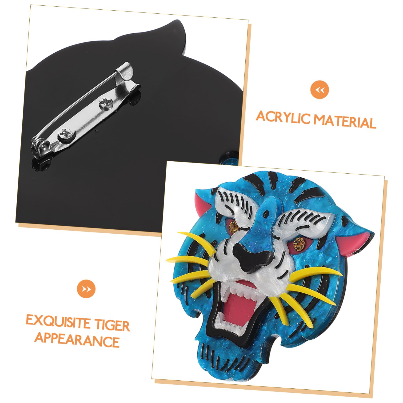 FRCOLOR Tiger Brosche Mädchen Taschenbrosche Anstecknadeln Taschenbrosche Für Frauen Anstecknadeln Rückseite Cartoon Süße Taschennadeln Pullover Clips Für Strickjacken