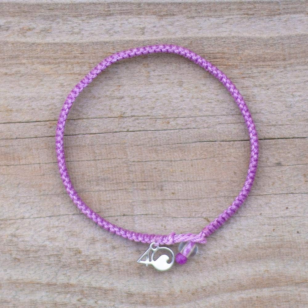 4Ocean Handmade Braided Bracelet From Recycled Plastic With Silver 4O Charm