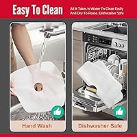 Vista 6 de GUCUJI Paquete de 5 hojas de deshidratador de silicona antiadherente prémium para secador de frutas Nesco FD-80 y FD-80A