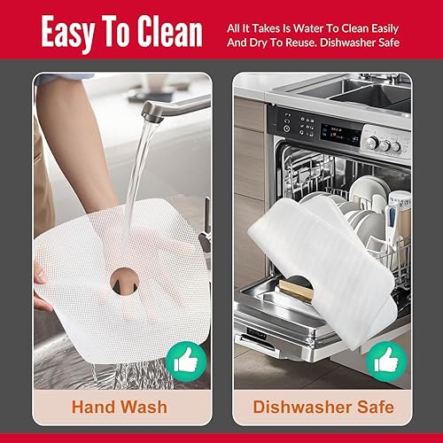 Miniatura 6 de GUCUJI Paquete de 5 hojas de deshidratador de silicona antiadherente prémium para secador de frutas Nesco FD-80 y FD-80A