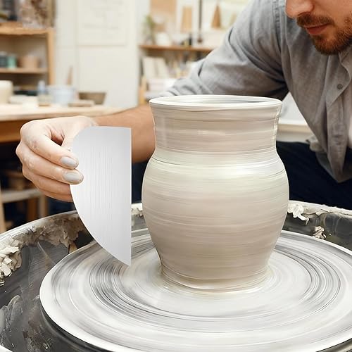 Miniatura 5 de Juego de 12 herramientas de cerámica de acero inoxidable, varillas profesionales para esculpir arcilla, raspadores dentados para texturizar,