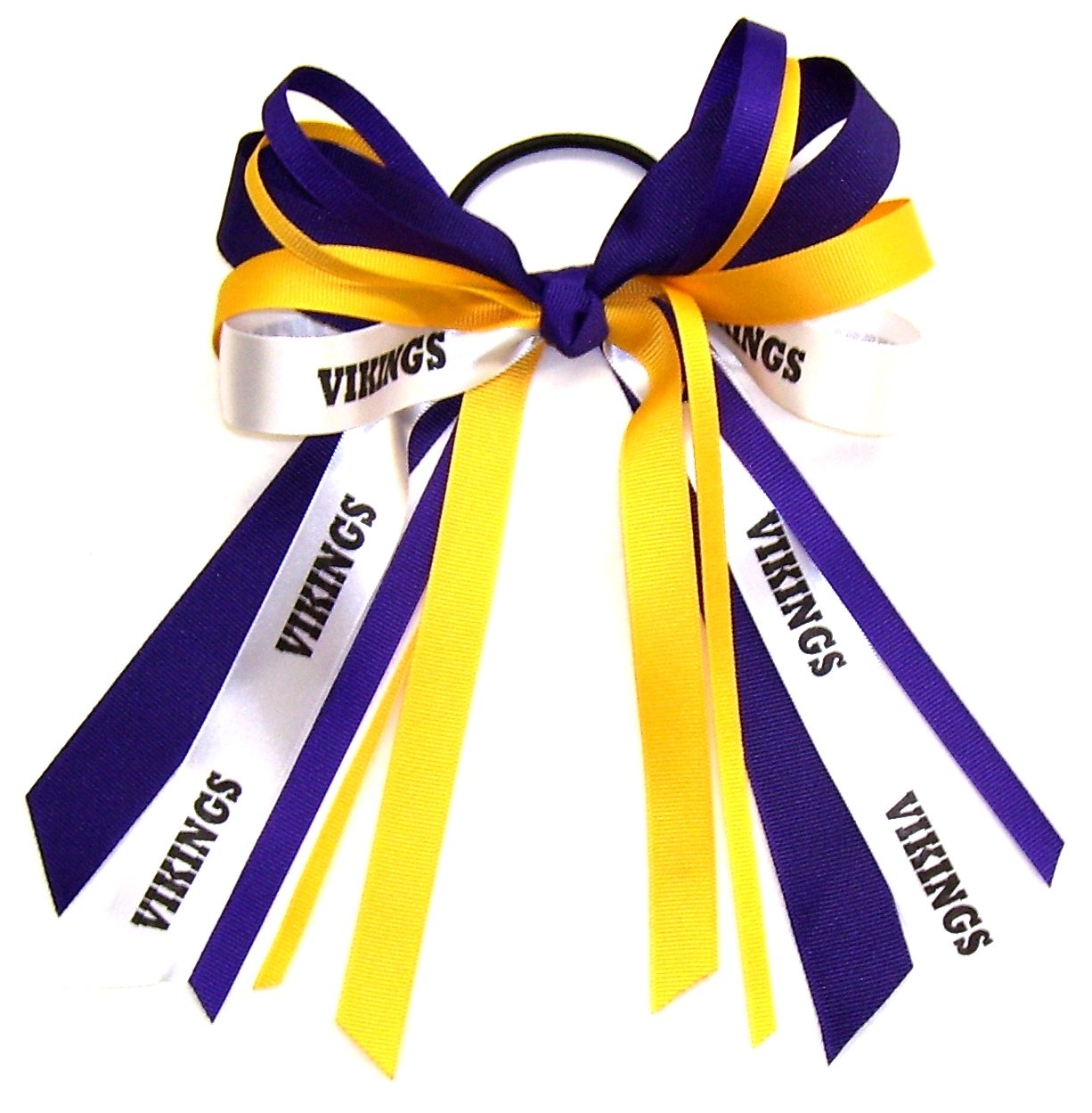Custom Mascot Multi Streamer Hair Bow, Made in the USA, Pick your Mascot Colors, Only White Pony Band or French Clip