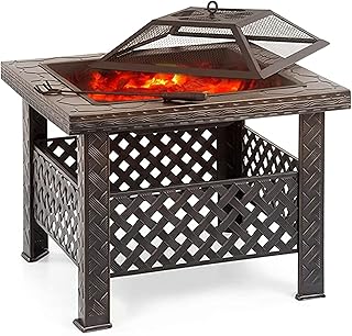 Fire Pit Bowls, Fire Pit Grill, Courtyard Barbecue Table, Outdoor Charcoal Barbecue Grill Multifunctional Heating Grill Brazier
