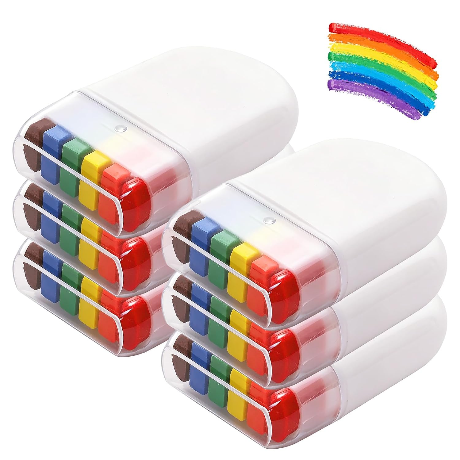 6 Pcs Rainbow Pride Face Body Paint Rainbow LGBT Pride Flag Gay Lesbian Makeup Stick for Markers Marches Events LGBT Pride Parade Celebrations Cosplay Party Festival Gay Pride Day