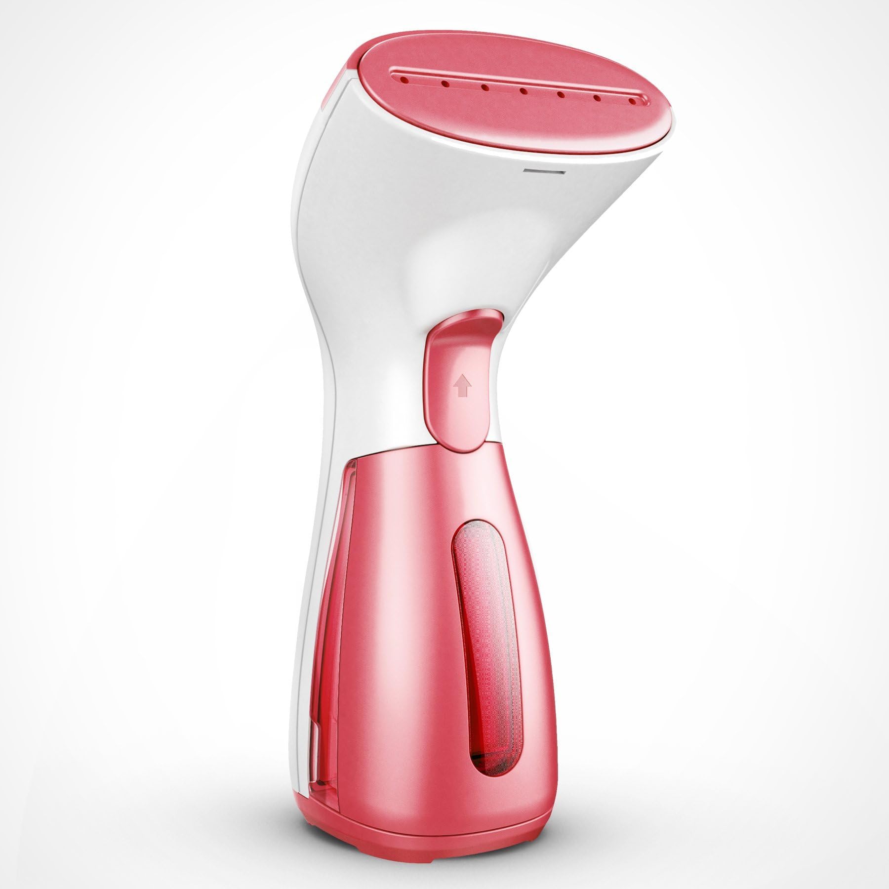 iSteam Steamer for Clothes [New Technology] Powerful Dry Steam. Multi-Task: Fabric Wrinkle Remover- Clean- Refresh. Handheld Clothing Accessory. for All Kind of Garments. Home/Travel [MS208 Red]