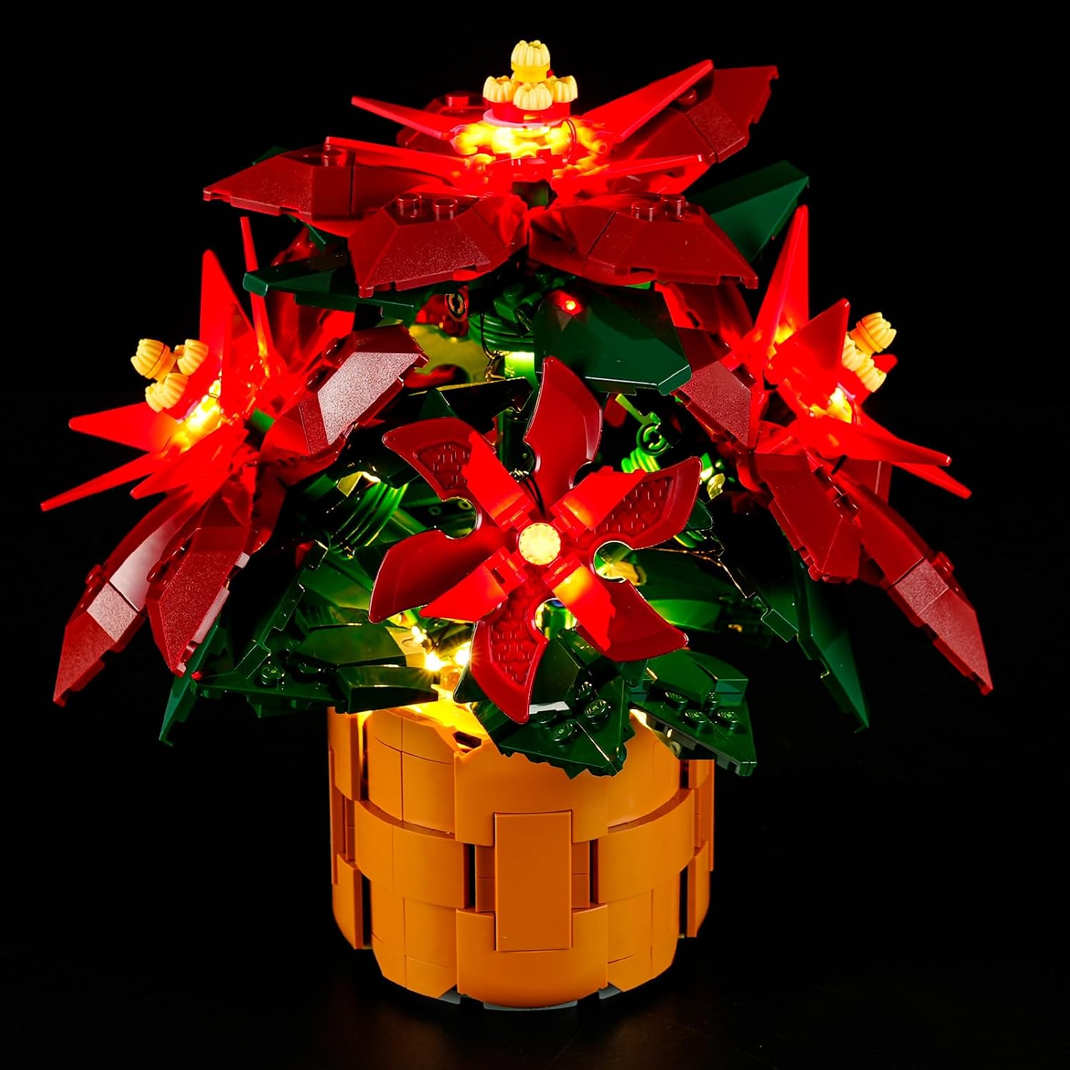 LED Light Kit Compatible with Lego The Botanical Collection Poinsettia, Compatible with Lego 10370 (Lights Only, No Models)