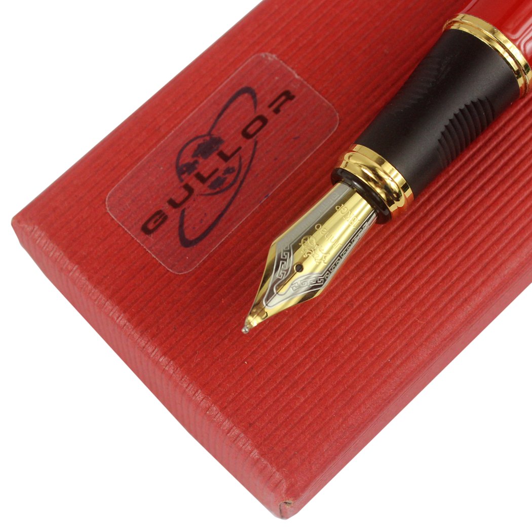 Amazon | Gullor 450 金と金クリップ、書道万年筆ベント Nib 明るい