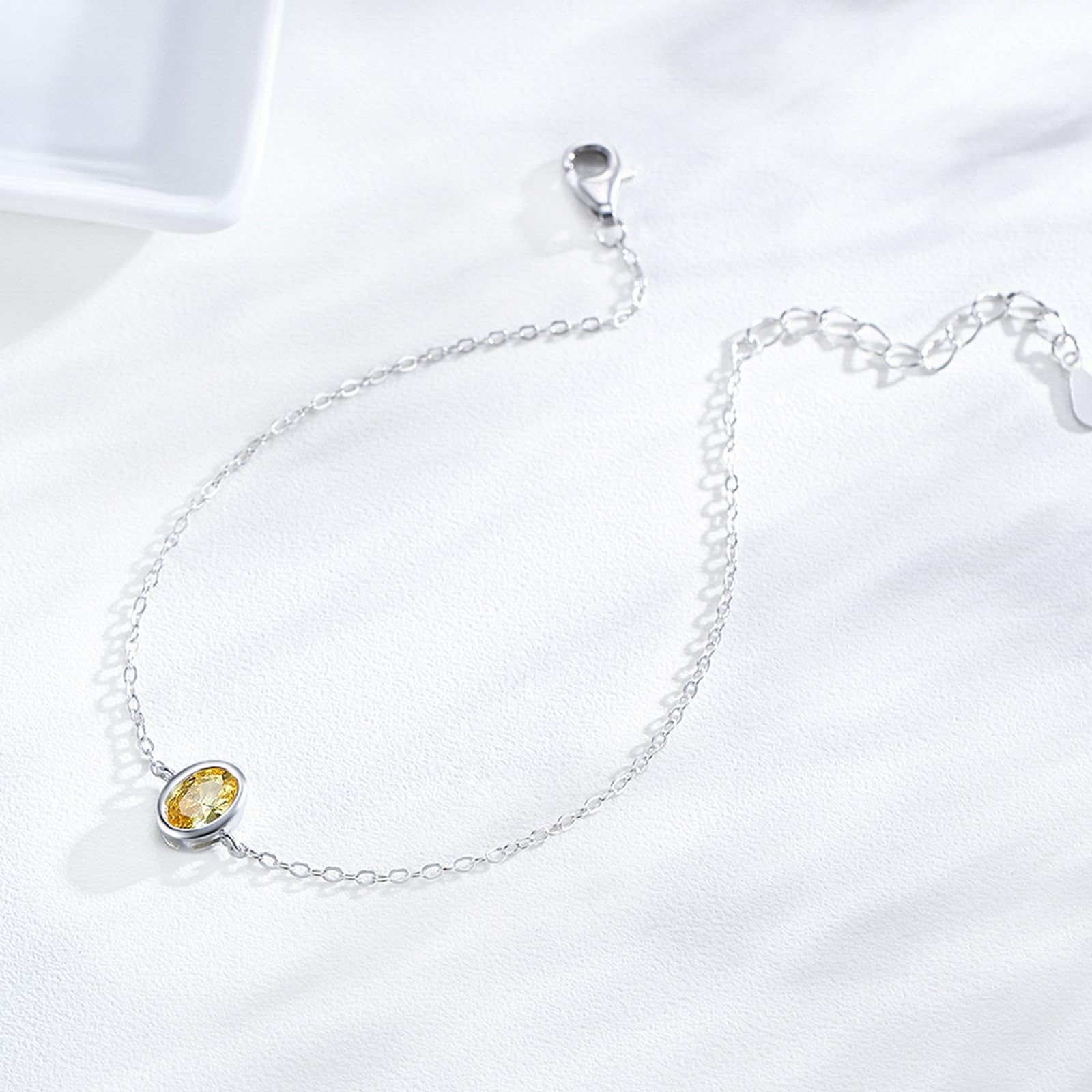 Au 375/585/750 - Bracciale classico da donna, in oro bianco 9 K/14 K/18 carati