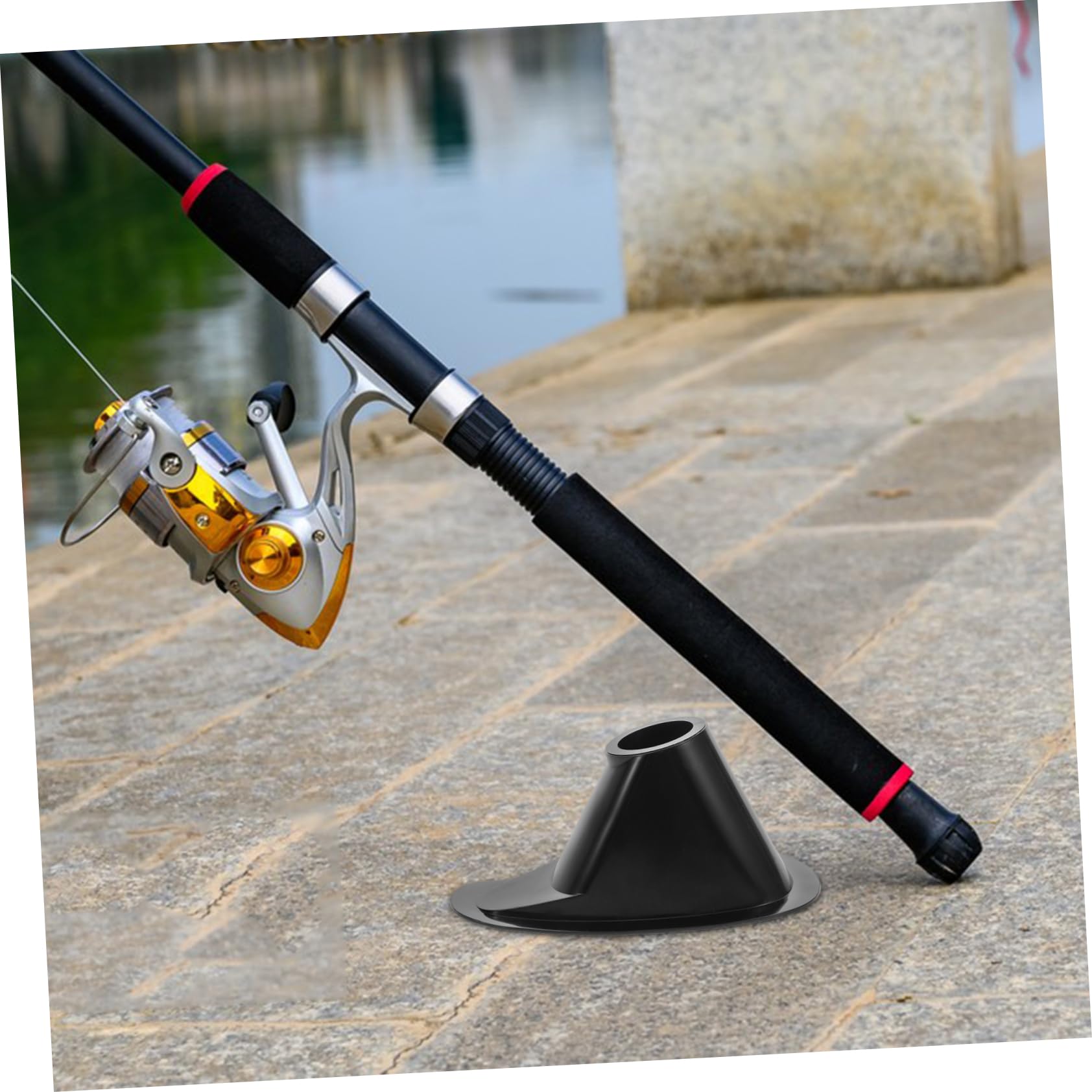 Hemobllo Supporto per Gommone Deposito per Canna da Pesca nel Pianale del Camion Porta Palo per Barca Rastrello per Canne da Pesca Portapalo per Mezzo Marinaio Portacanna PVC Black
