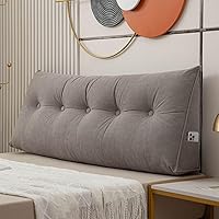 Vista 11 de Almohada triangular para cabecero, lavable, almohada de cuña grande, soporte de posicionamiento del respaldo, almohadas de lectura para dormitorio