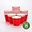 Restaurantware 8 Ounce Double Wall Disposable Coffee Cups, 25 Insulated Red Paper Tumblers With Ripple Wall Design, Lids Sold Separately for Hot Drinks like Tea, Hot Chocolate, and More